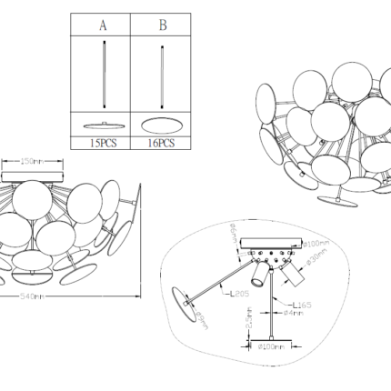 Laevalgusti Trio Lighting Discalgo 6331 Valge 02