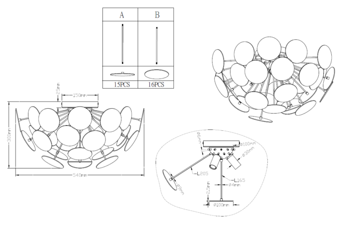 Laevalgusti Trio Lighting Discalgo 6331 Valge 02