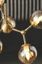 736560 Atom chandelier O45 amber LIFESTYLE1 1