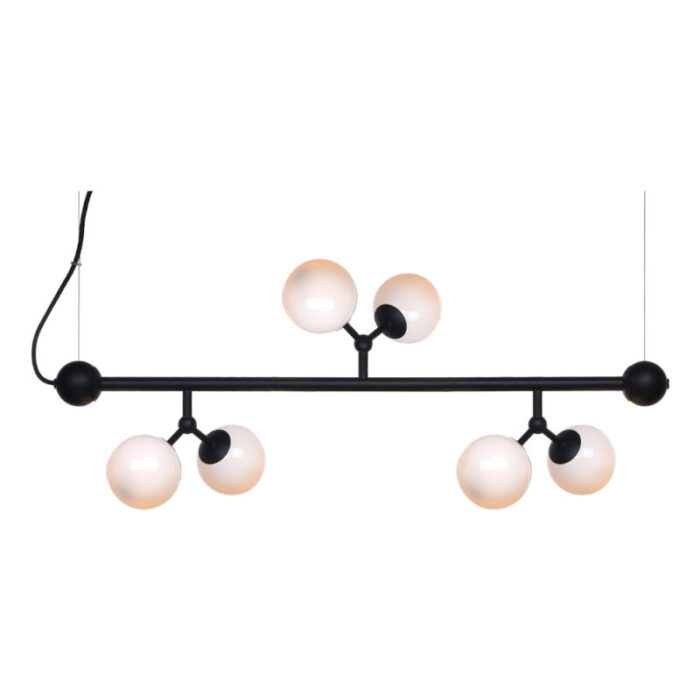 738755 Atom horizontal chandelier small opal PACKSHOT