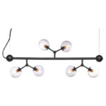 738762 Atom horizontal chandelier small smoke PACKSHOT