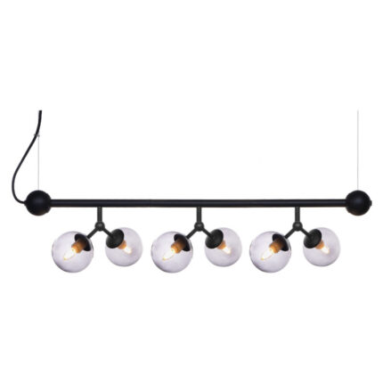 738762 Atom horizontal chandelier small smoke PACKSHOT 2