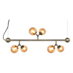 738779 Atom horizontal chandelier small amber PACKSHOT