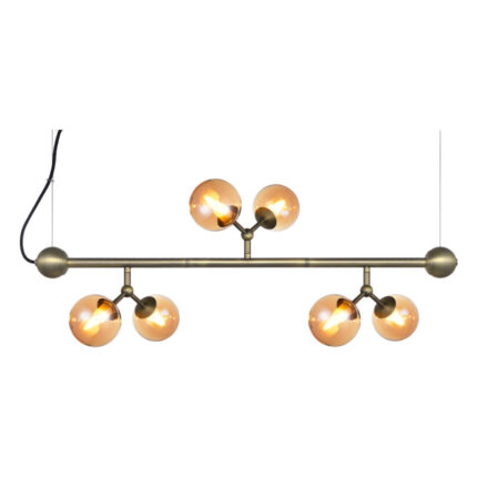 738779 Atom horizontal chandelier small amber PACKSHOT