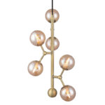 738861 Atom vertical chandelier amber PACKSHOT