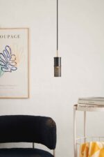 742455 Frame cylinder pendant black antique brass O6 LIFESTYLE