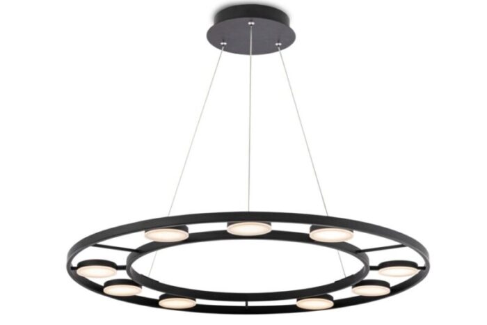 Lamp, LED chandelier FAD MOD070PL-L63B3K, Maytoni. Built-in LED module. Height: 80-150 cm. Diameter 80 cm; 63W. Luminous flux: 2800 lm. Color temperature: 3000K Diffusion angle: 120