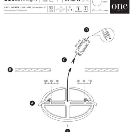 LightConcept Led 10110CE W OneLight skeem