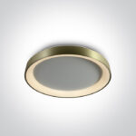 Led valgusti, LED laevalgusti, LED laelamp 62130L ONE Light. Korpuse värvid: valge, must, matt kuldne, matt pronks. 30W LED dekoratiivne laelamp, IP20, sobib elu- ja äriruumidesse. Värvitemperatuur 3000K; Lumen Väljund 2550lm; Valgusefektiivsus 85lm/W. Kõrgus 57 mm; Läbimõõt 375 mm