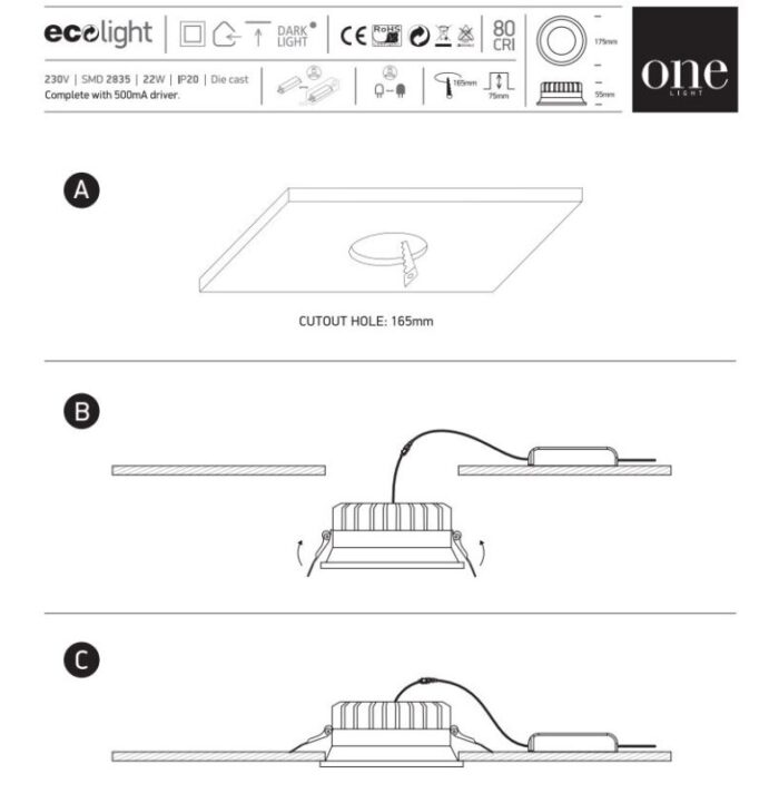 OneLight Led Spot 10122D W LightConcept skeem