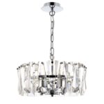 Lühter Puntes MOD043PL-04CH. Maytoni, Saksamaa. 4 pirni E14 60W. Kõrgus: 44-67cm. Diameter 38cm. Keti pikkus: 45 cm. Reguleeritav kõrgus. IP 20 Material: Metal. Värv: Kuld või Kroom.