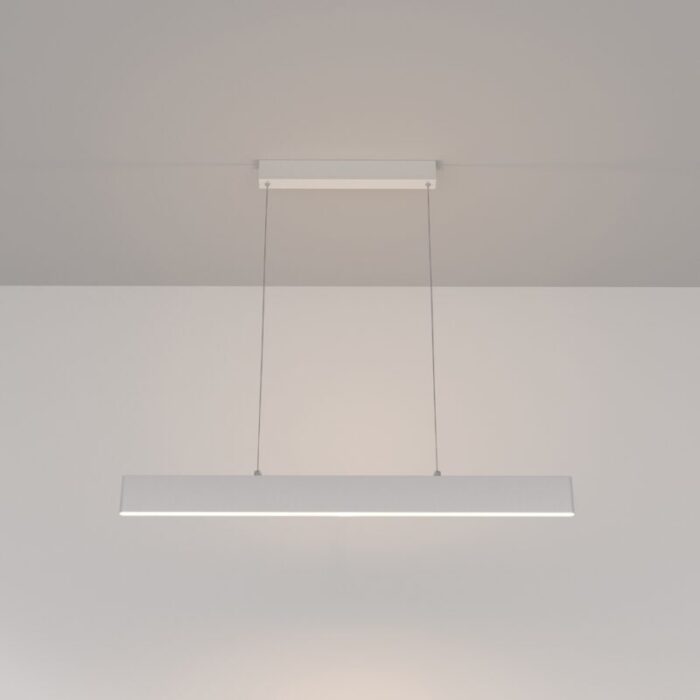 LED Rippvalgusti, ripplamp Step P010PL-L23W. Maytoni, Saksamaa. LED 23W. Valgustemperatur: 3000K. Kaitseaste: IP 20. Kõrgus: 8 cm. . Laius 4 cm. Sügavus 91 cm. Korpuse materjal: Metall Värv: Valge.
