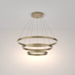 LED Lühter  Rim MOD058PL-L100-4K. Maytoni, Saksamaa. Messing või must LED 115W. Värvitemperatuur: 4000K. Valgusvoog 6100lm. Kaitseaste: IP 20. Pikkus: 120 cm.  Diameter 80 cm. Korpuse materjal: Alumiinium interioor 2