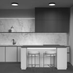 LED Laevalgusti, laelamp Zon C032CL-L43-4K. Maytoni, Saksamaa. LED 35W. Valgustemperatur: 4000K. Värv: Must. Kaitseaste: IP 20. Diameter 30 cm. Sügavus 6 cm. Korpuse materjal: Alumiinium ja plast - interioor