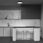 Laevalgusti, laelamp Zon C032CL. Maytoni, Saksamaa. LED 45W. Valgustemperatur: 4000K. Valgusvoog 3900lm. Värv: Valge või Must. Kaitseaste: IP 20.  Diameter 40 cm. Sügavus 5.5cm. Korpuse materjal: Alumiinium ja plast