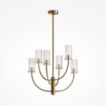 Lühter Arco MOD223PL-06BS. Maytoni, Saksamaa. 6 pirni G9 40W. Kaitseaste: IP 20. Kõrgus koos vedrustusega: 102 cm. Kõrgus: 45 cm. Diameter 61 cm.  Korpuse materjal: Metall Värv: Messing.