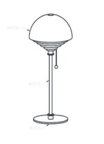 Motown HB13007200 tablelamp dimensional