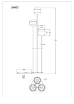 Porandalamp Globo Milley Must 3 pirn LightConcept 15560S zld