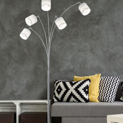 Põrandalamp_TrioLighting_Tommy_ Nikkel_5 pirni_28W_LightConcept_R46330501 A