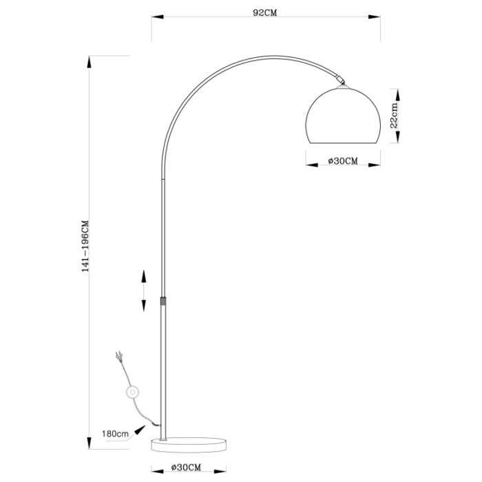 Põrandalamp_Globo_ Newcastle_ Nikkel_1 pirn_LightConcept_newcastle 58227 g12222 3