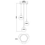 Laelamp adara 15462h1 Globo Austria 3 pirni E27 Vask Light Concept skeem