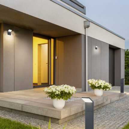 Decorative outdoor lights around house