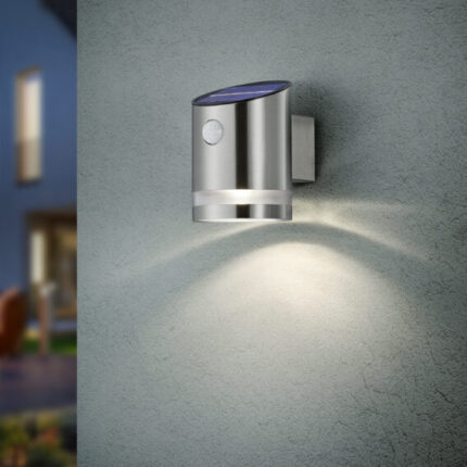 White stucco wall with metal ladder