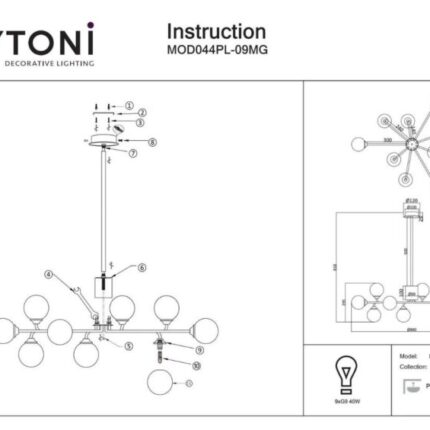 Luhter Alexis MOD044PL 09MG 9 pirni LightConcept skeem