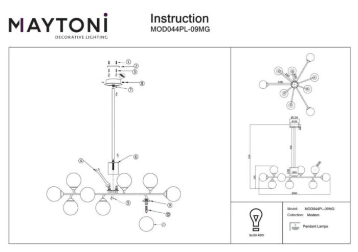 Luhter Alexis MOD044PL 09MG 9 pirni LightConcept skeem