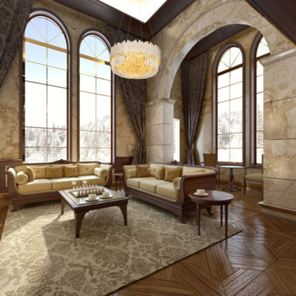 Modern Luxury Interior in the winter