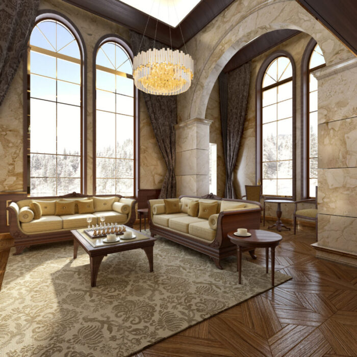 Modern Luxury Interior in the winter