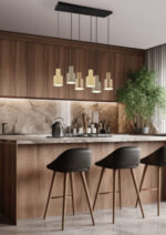 Residential interior of modern kitchen in luxury mansion Generat