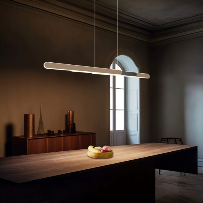 Modern stylish apartment room interior with a pendant ceiling la