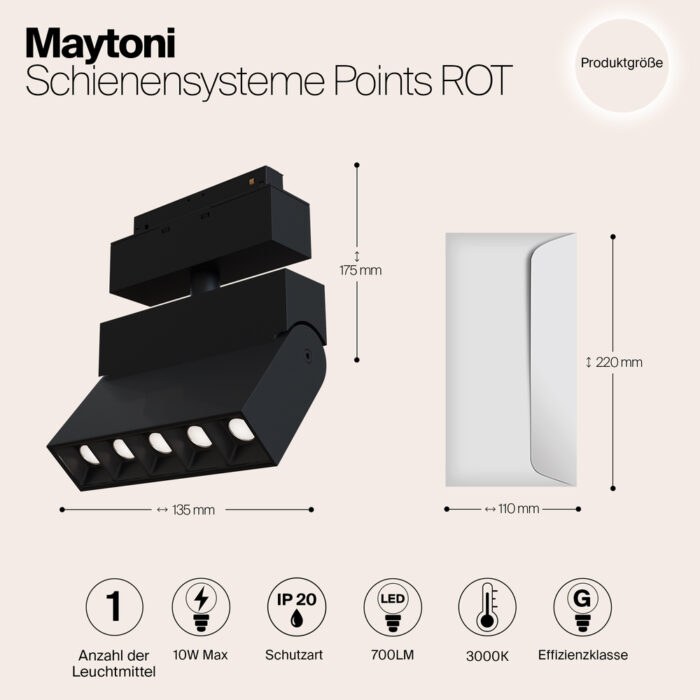 Siinivalgusti Maytoni TR015 2 10W3K B LED 10W 3000K Lightconcept 4