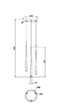 Ripplamp, LED Cascade MOD132PL L18BSK, Maytoni Saksamaa, LED 19W, 1400lm, 3000K 4000K, Messing, Alumiinium 4