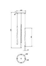 Ripplamp, LED Cascade MOD132PL L30BSK, Maytoni, Saksamaa, LED 30W, 2250lm, 2600K 3500K, Messing 4