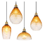 rippvalgusti Attila 15786 8H GLOBO 8 pirni E27 60W Kõrgus 130cm Must Merevaik Light Concept 4