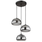 rippvalgusti Jella 15743 3HR GLOBO 3 pirni E14 40W Kõrgus 120cm Must Suitsuklaas Light Concept 3