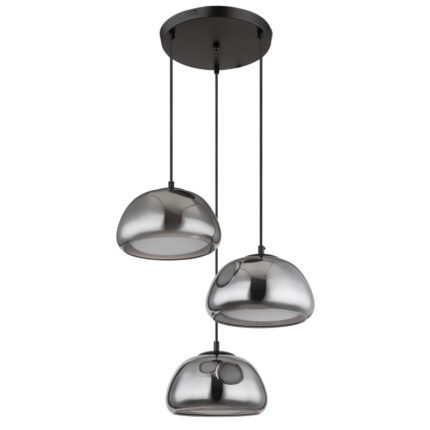 rippvalgusti Jella 15743 3HR GLOBO 3 pirni E14 40W Kõrgus 120cm Must Suitsuklaas Light Concept 3