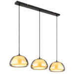 rippvalgusti Jella 15743 3H GLOBO 3 pirni E14 40W Kõrgus 120cm Must Suitsuklaas Light Concept