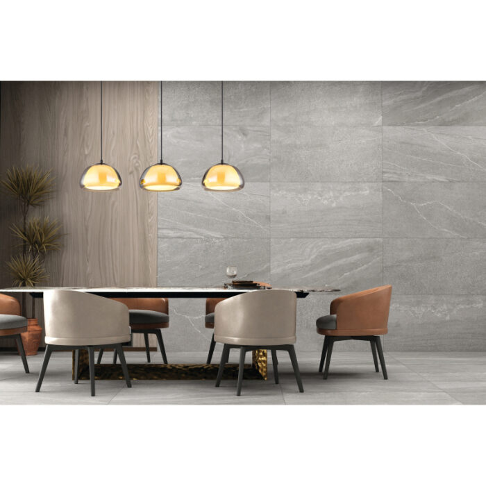 rippvalgusti Jella 15743 3H GLOBO 3 pirni E14 40W Kõrgus 120cm Must Suitsuklaas Light Concept interioor